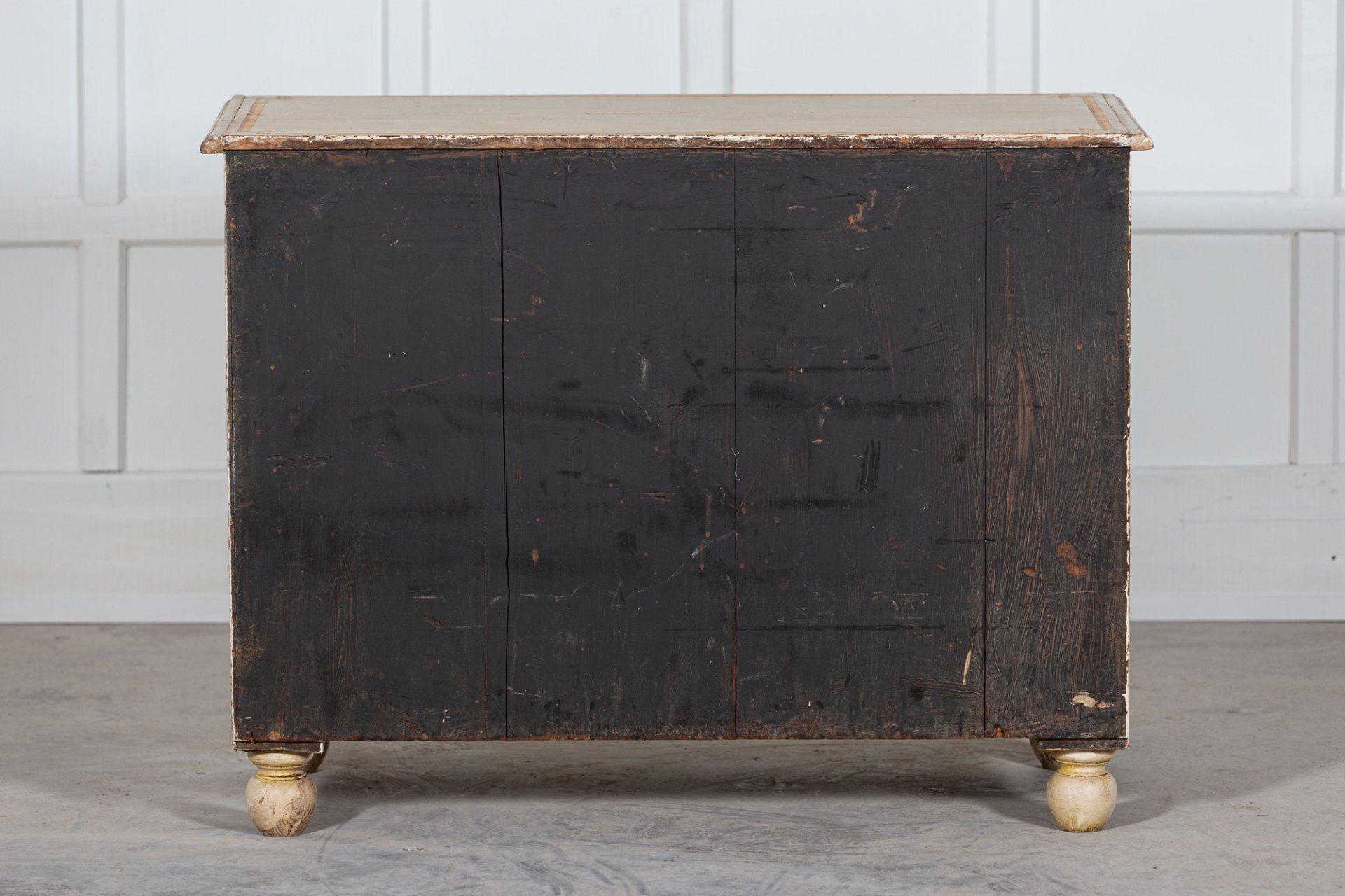 19th C English Painted Faux Bamboo Chest Drawers 15
