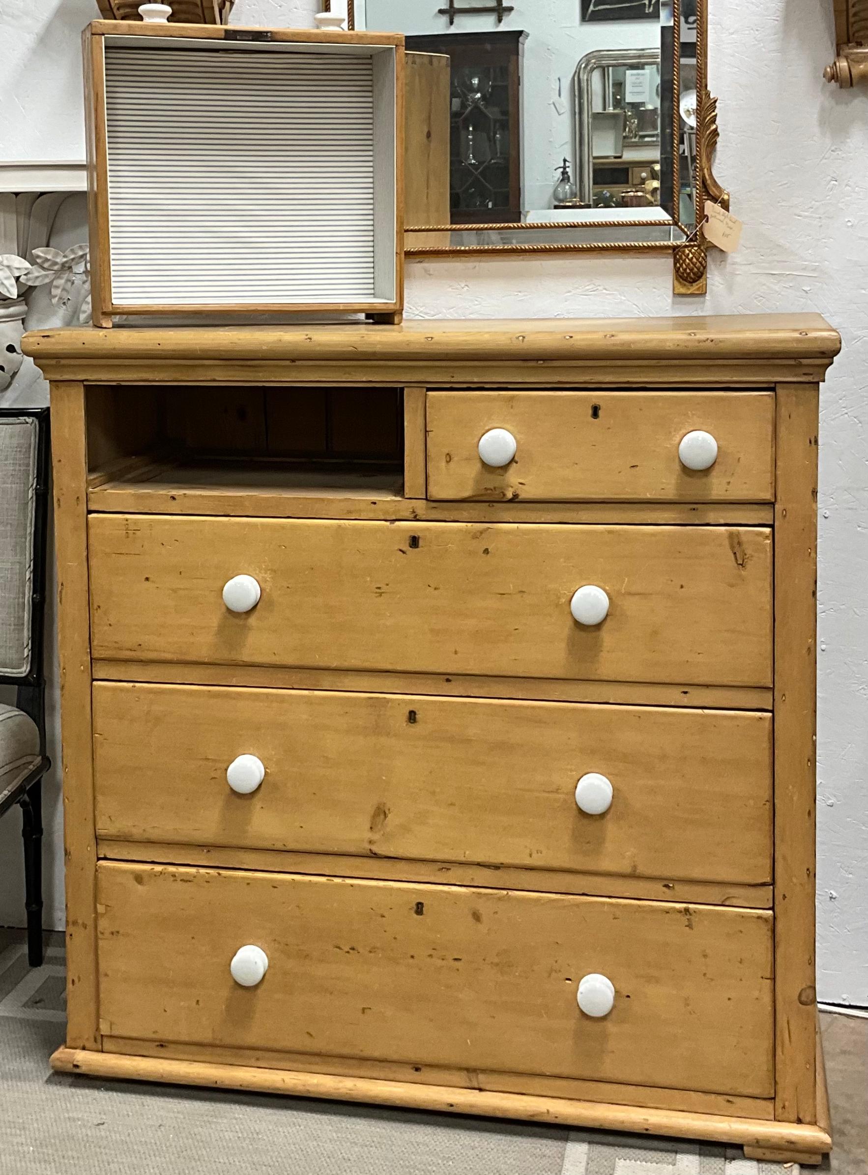 english pine chest of drawers