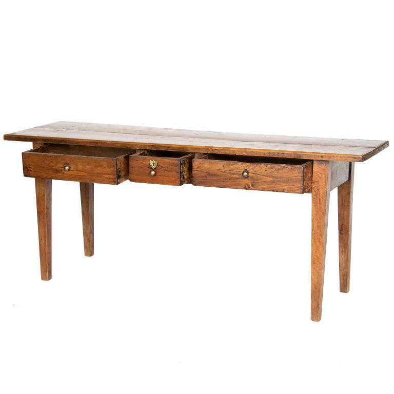 19th C. English Pine Console Table at 1stDibs
