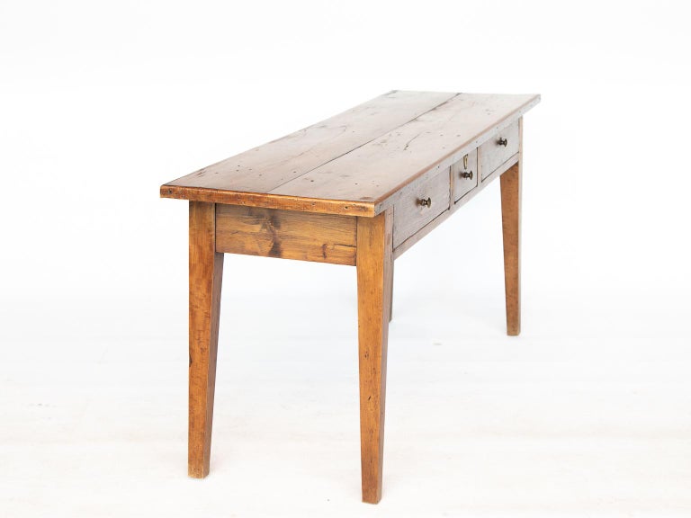 19th C. English Pine Console Table at 1stDibs