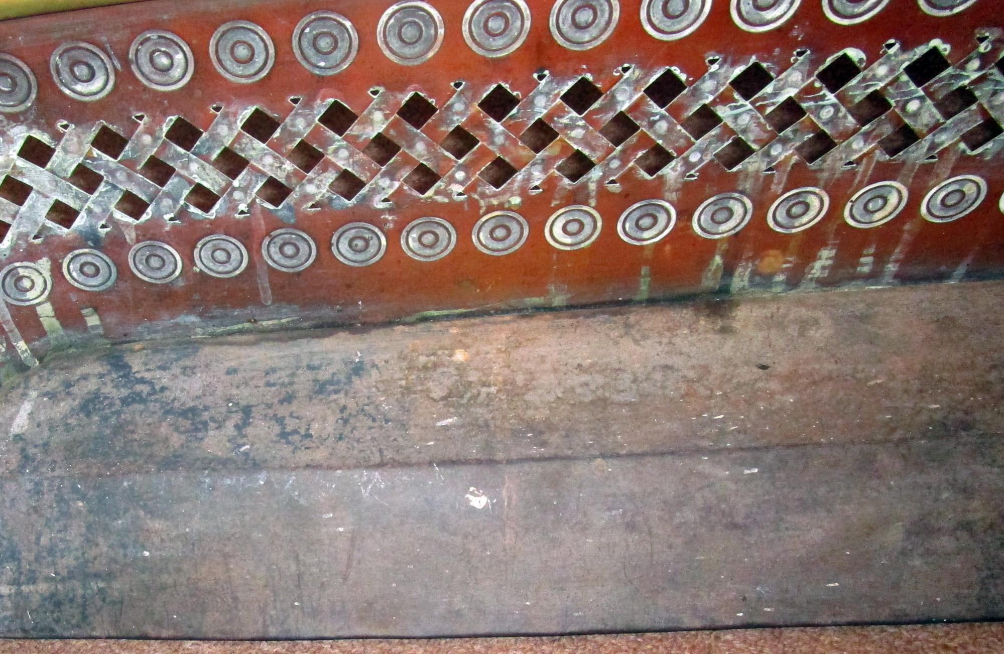 19th Century English Regency Pierced Brass Fireplace Fender 4
