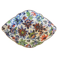 XIX sec. Piatto Pseudo Foglia di Tabacco Regency inglese Spode modello 3277