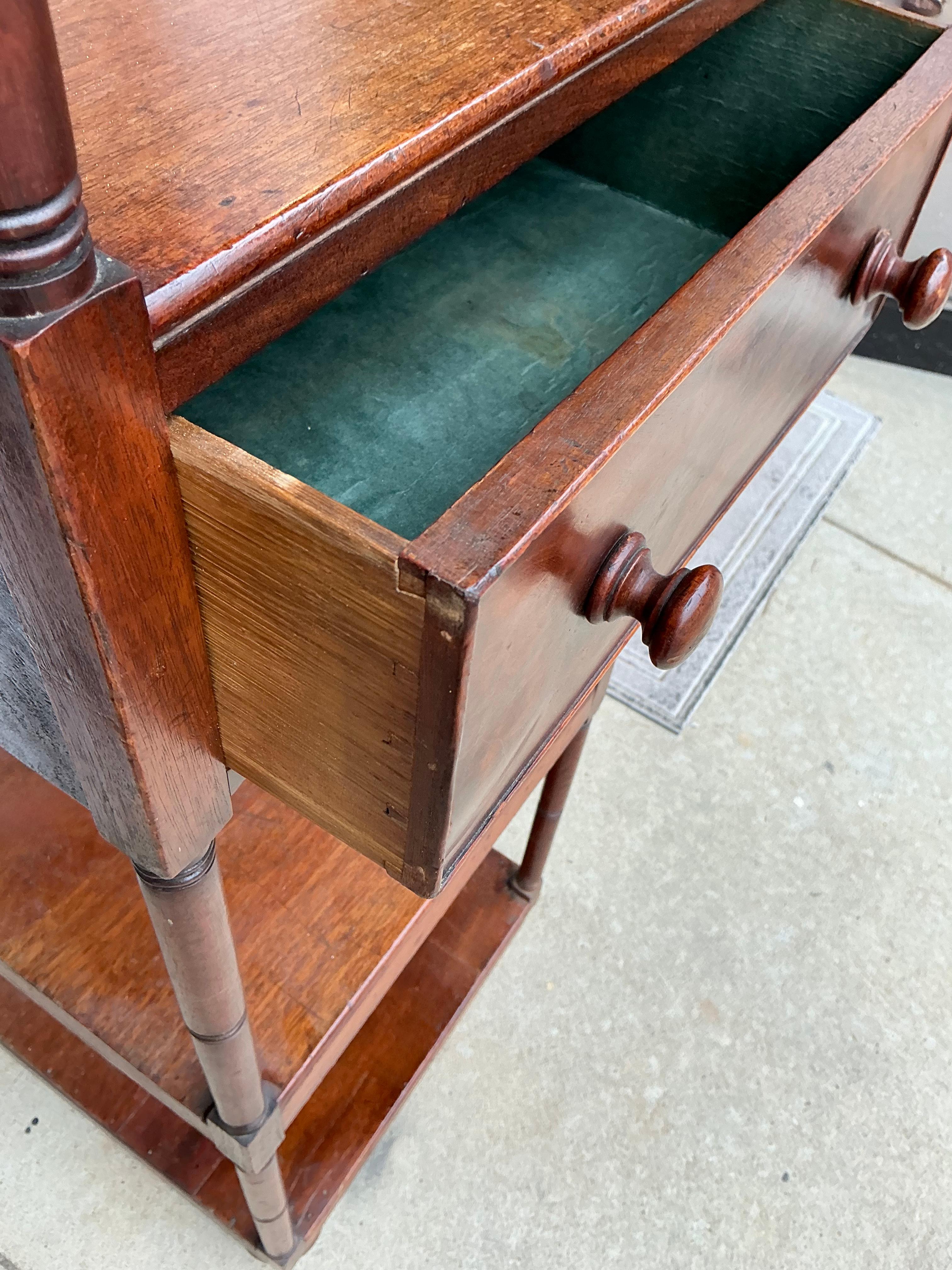 19th-C. English Regency Style Mahogany Etagere / Bookcase / Shelf - 4 Tiers 2