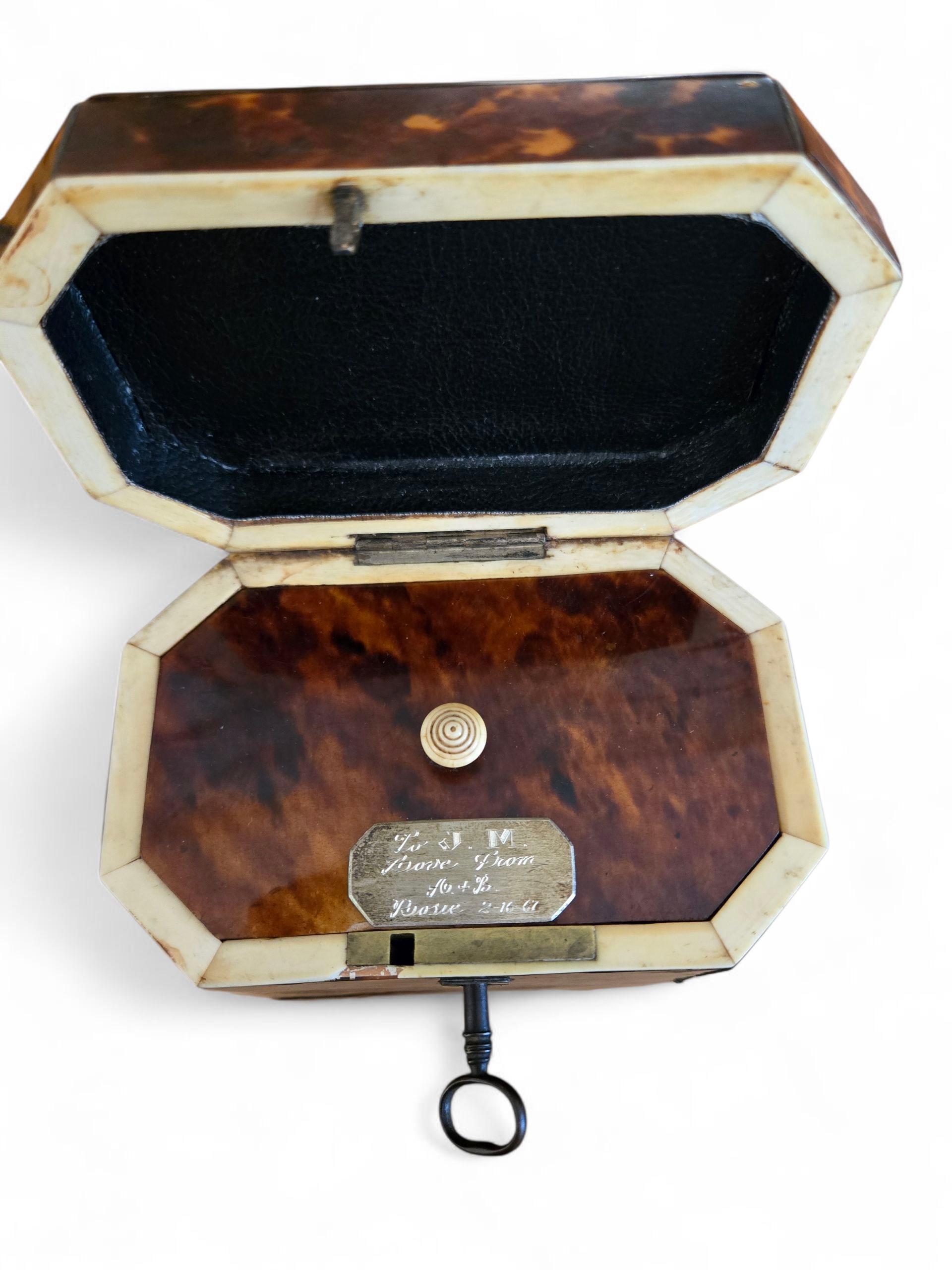 19th C. English Regency tea caddy For Sale 3