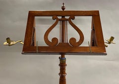 19th C English Rosewood Music Stand with Candle Sconces
