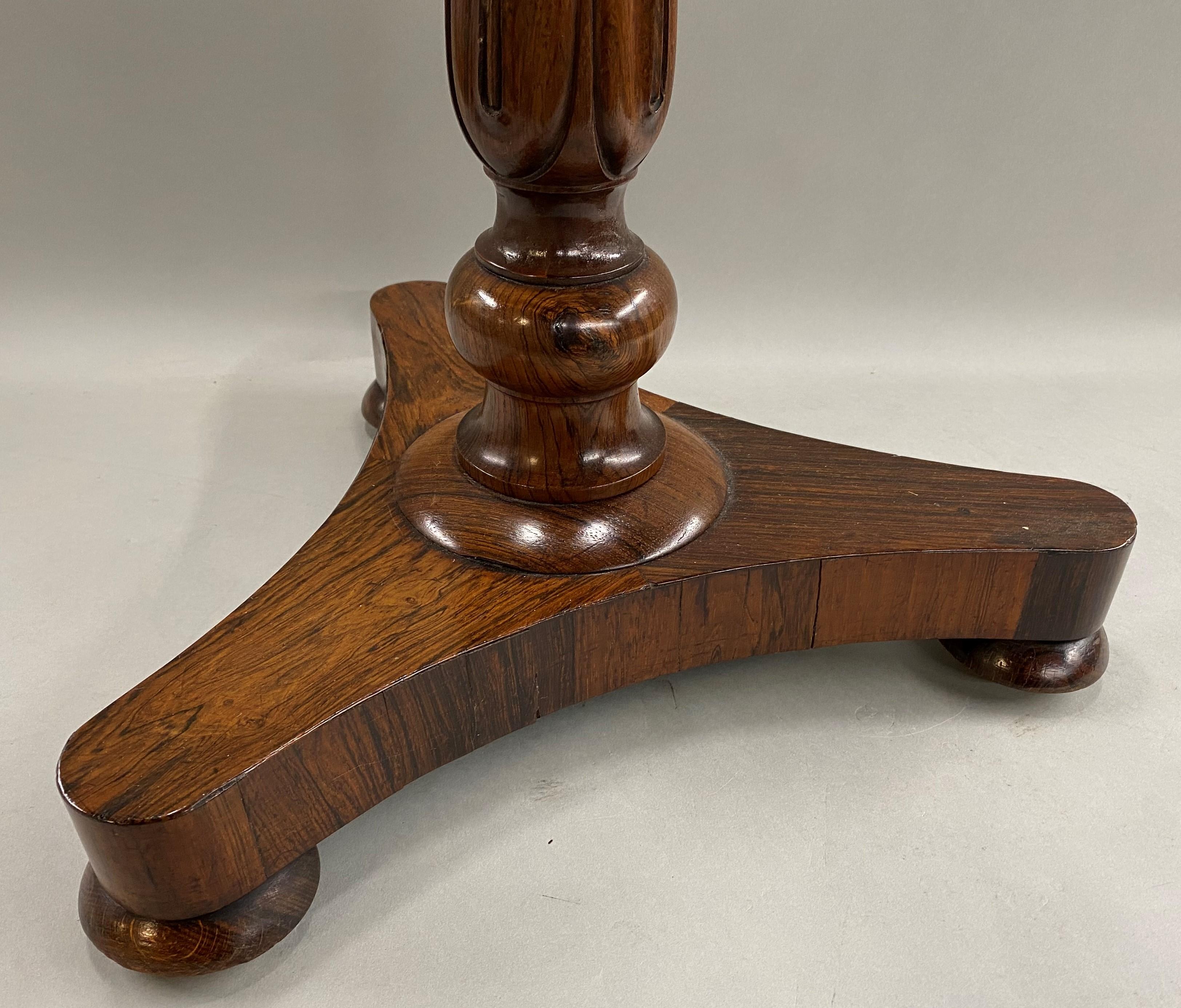 Hand-Carved 19th C English Rosewood Music Stand with Candle Sconces For Sale