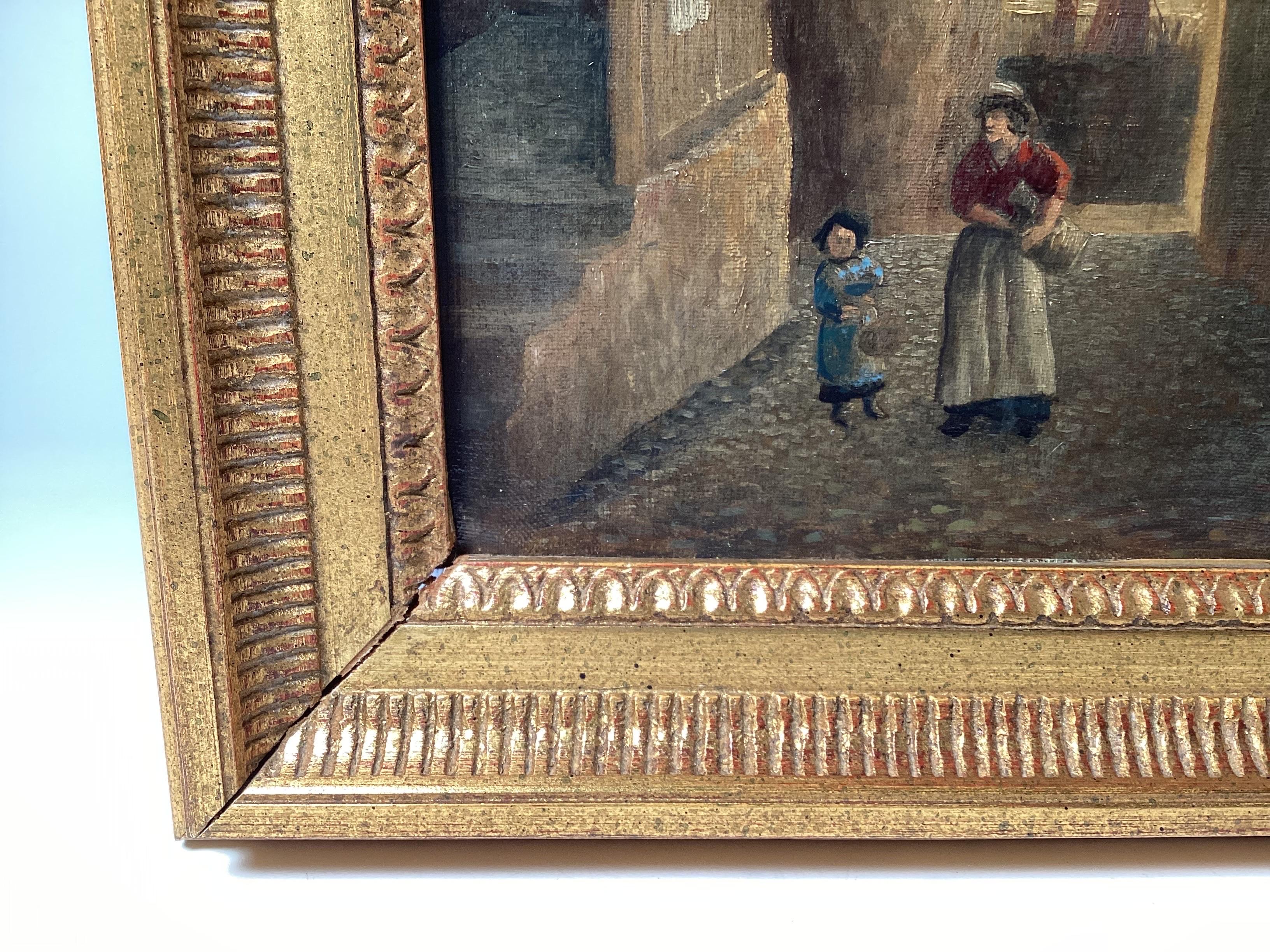 19th c. English School Oil Painting on Canvas, of Saint Ives For Sale 2