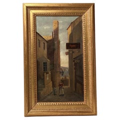 XIX sec. Pittura a olio su tela della English School, di Saint Ives