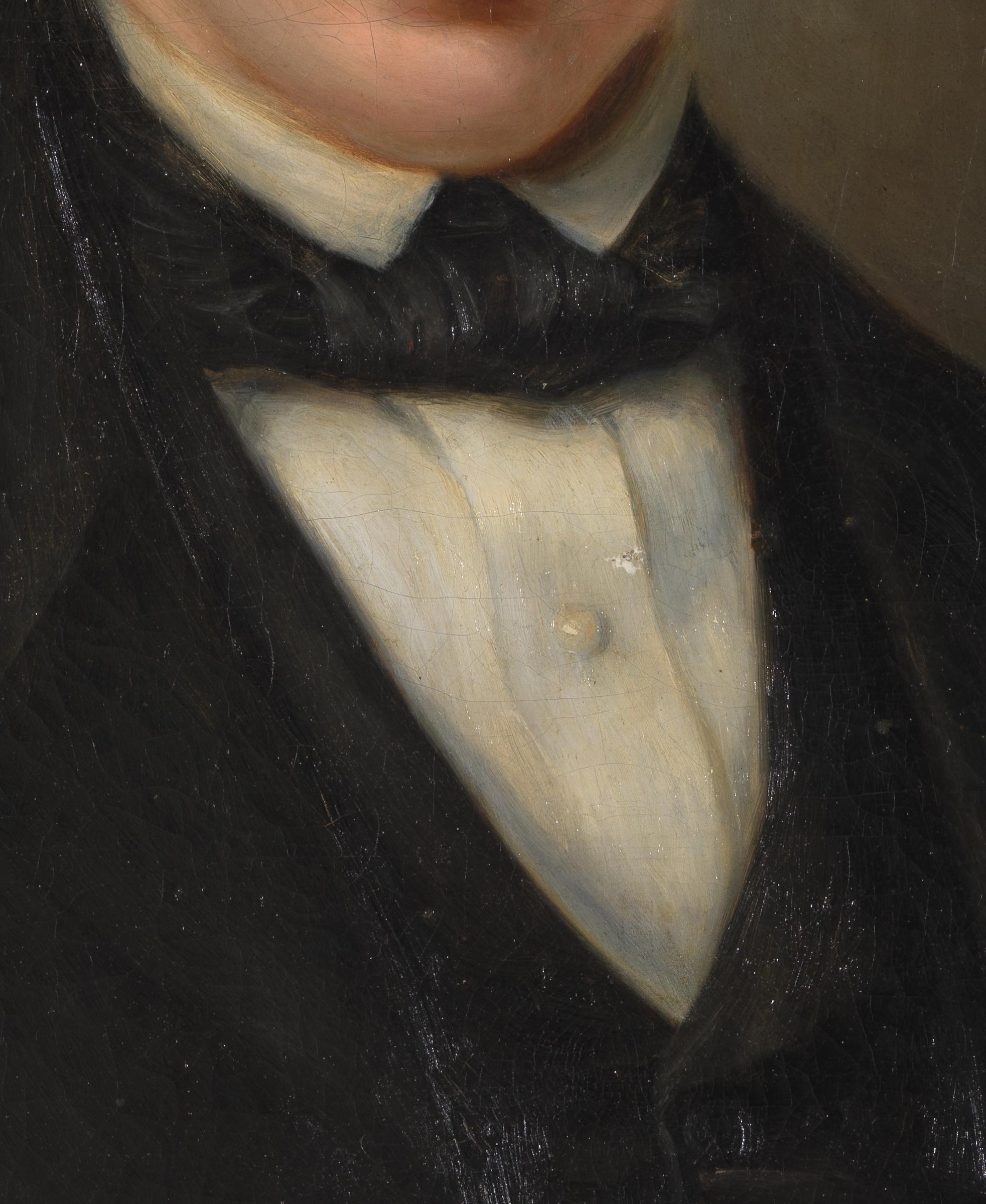 Oiled 19th Century English School, Portrait of a Very Fine Gentleman, Oil on Canvas
