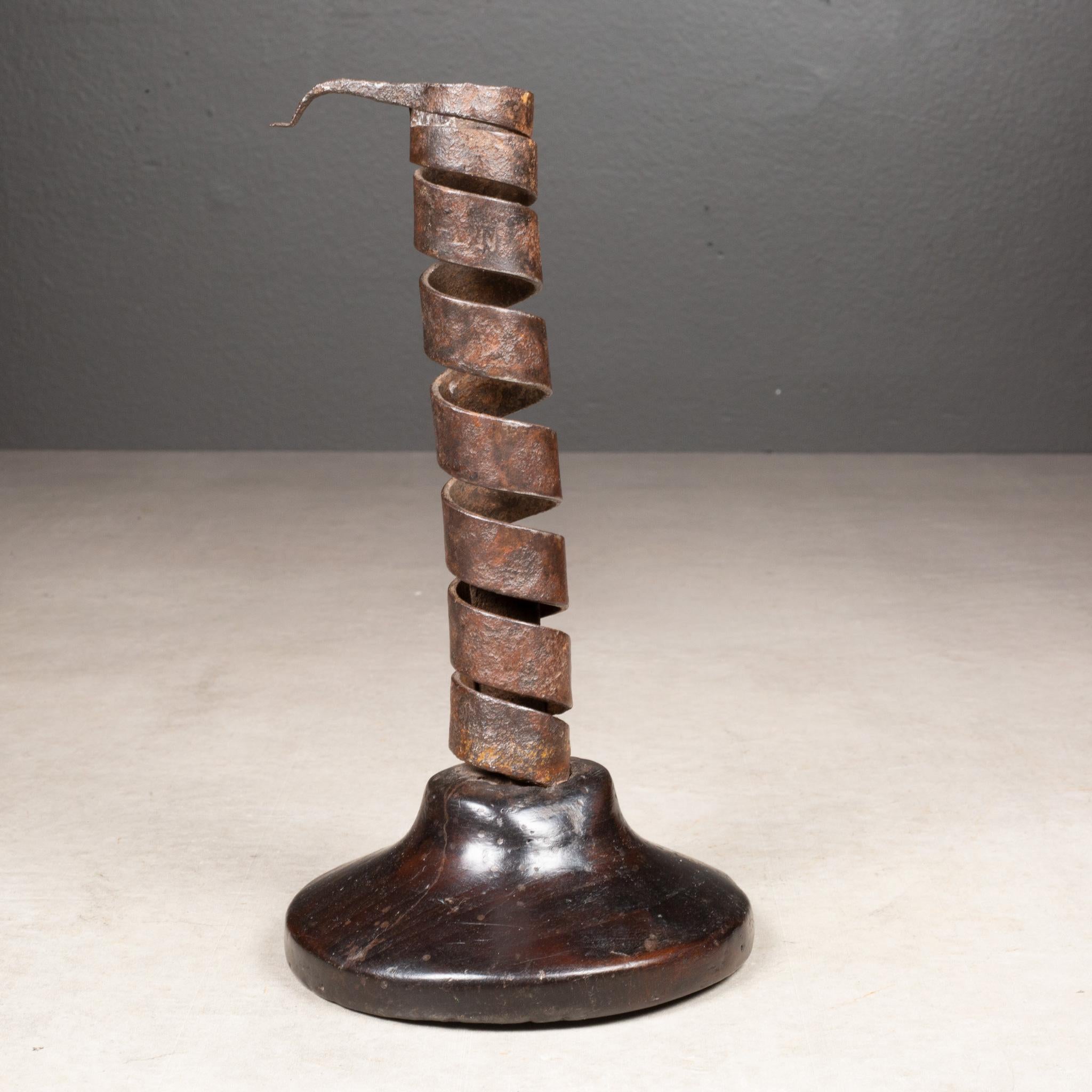 British 19th c. English Spiral Candlestick c.1870