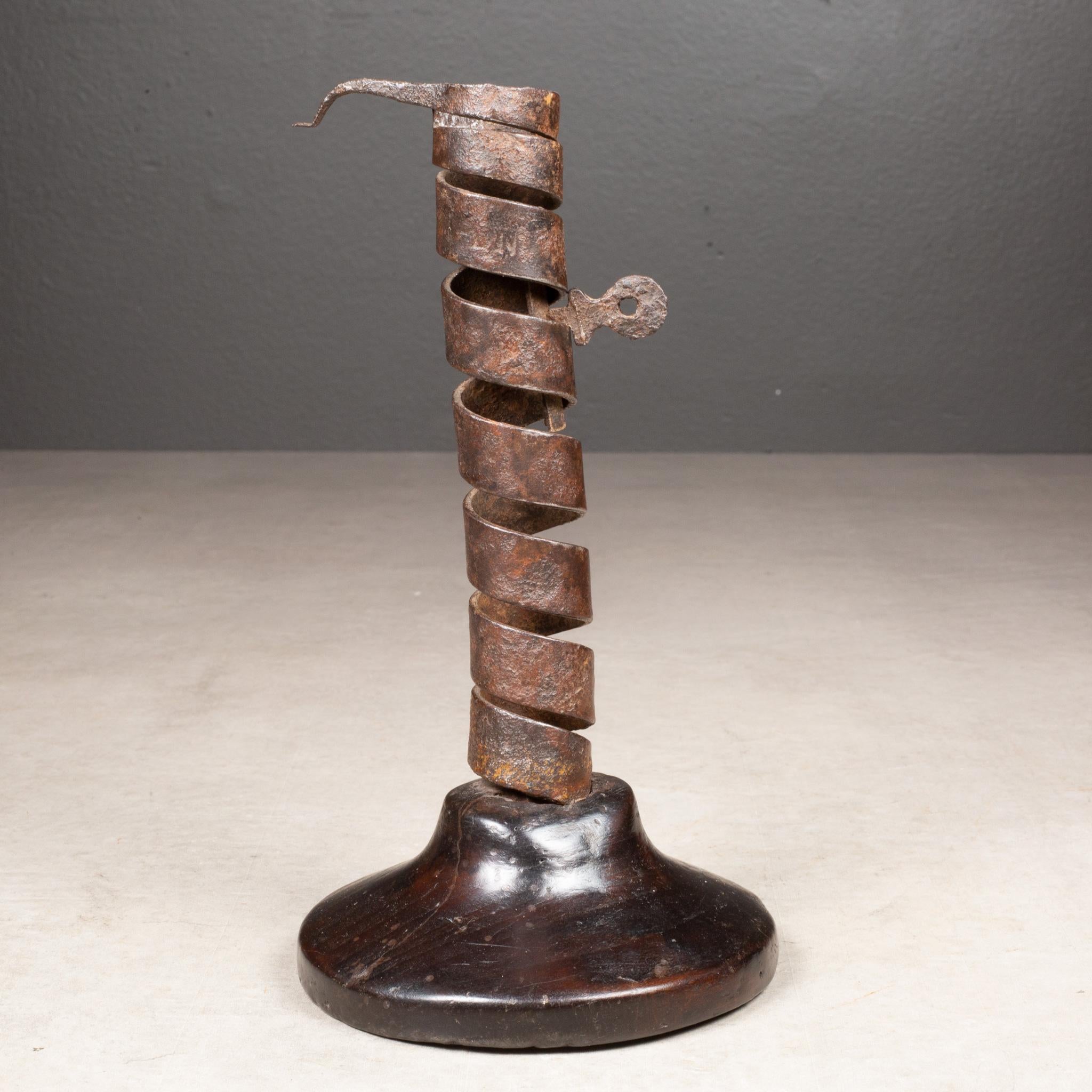 19th c. English Spiral Candlestick c.1870 In Good Condition In San Francisco, CA