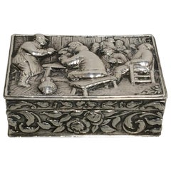 Antique 19th Century English Sterling Silver Snuff Box