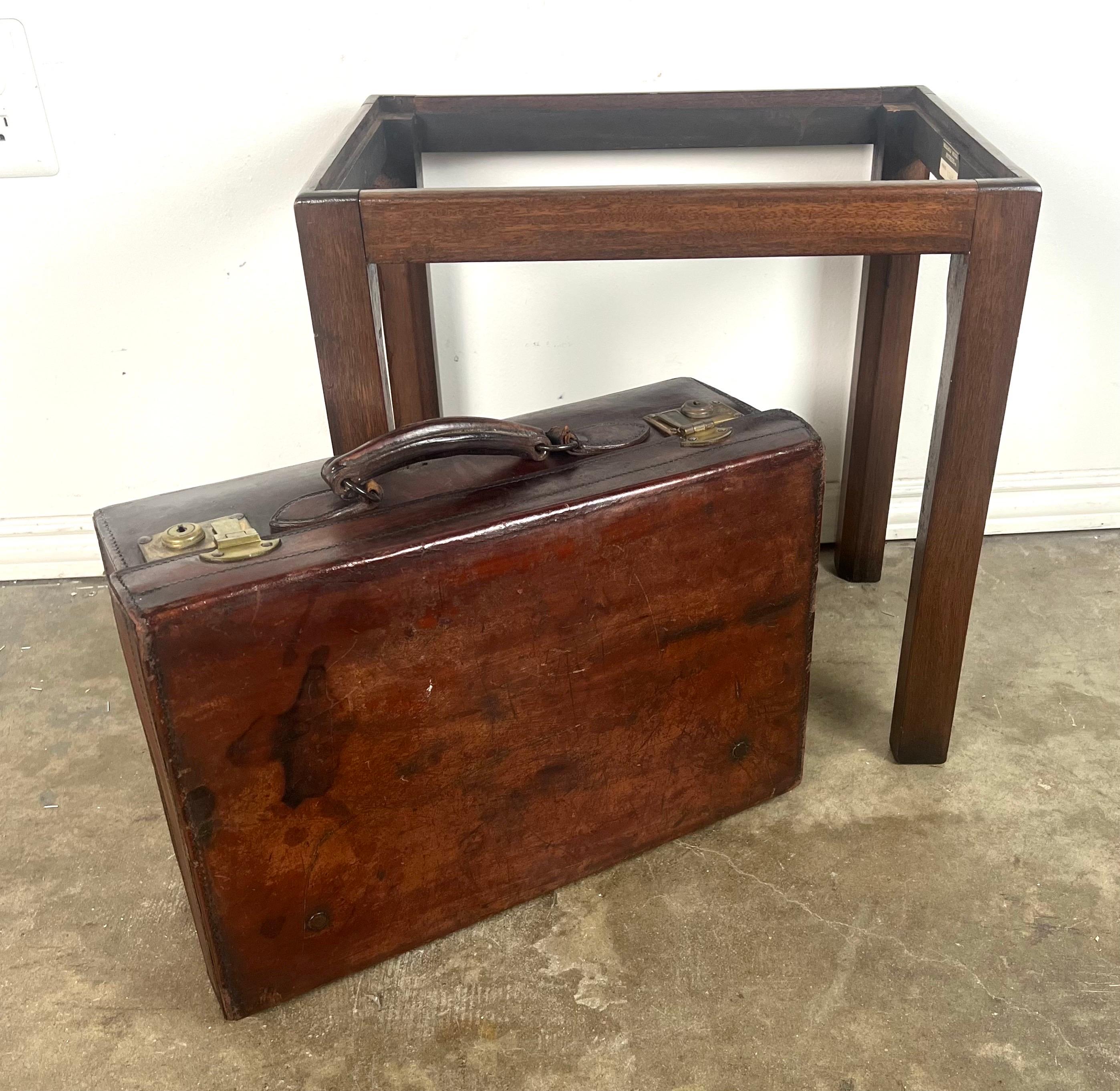 19th C. English Suitcase Side Table For Sale 8