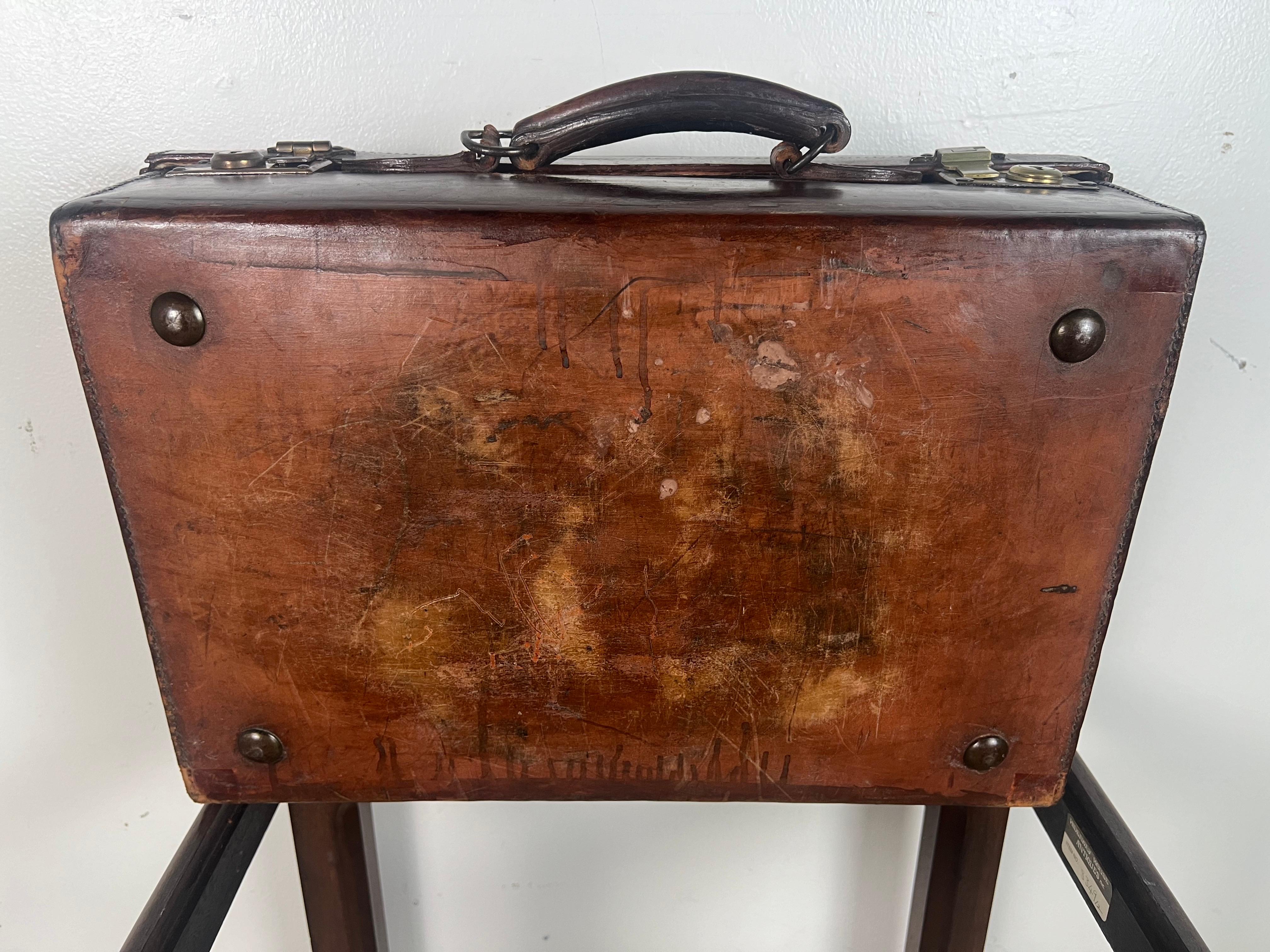 19th C. English Suitcase Side Table For Sale 12