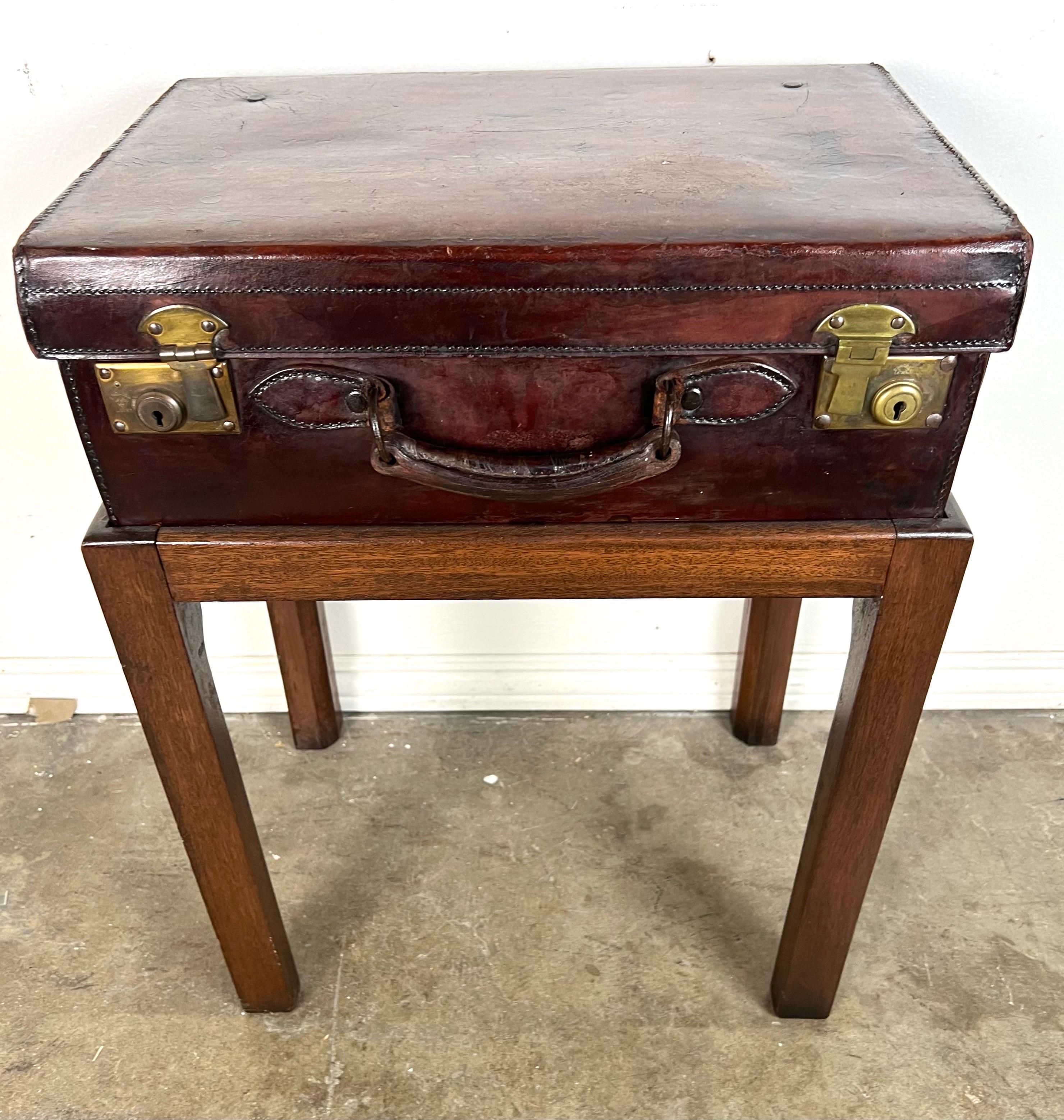 Other 19th C. English Suitcase Side Table For Sale