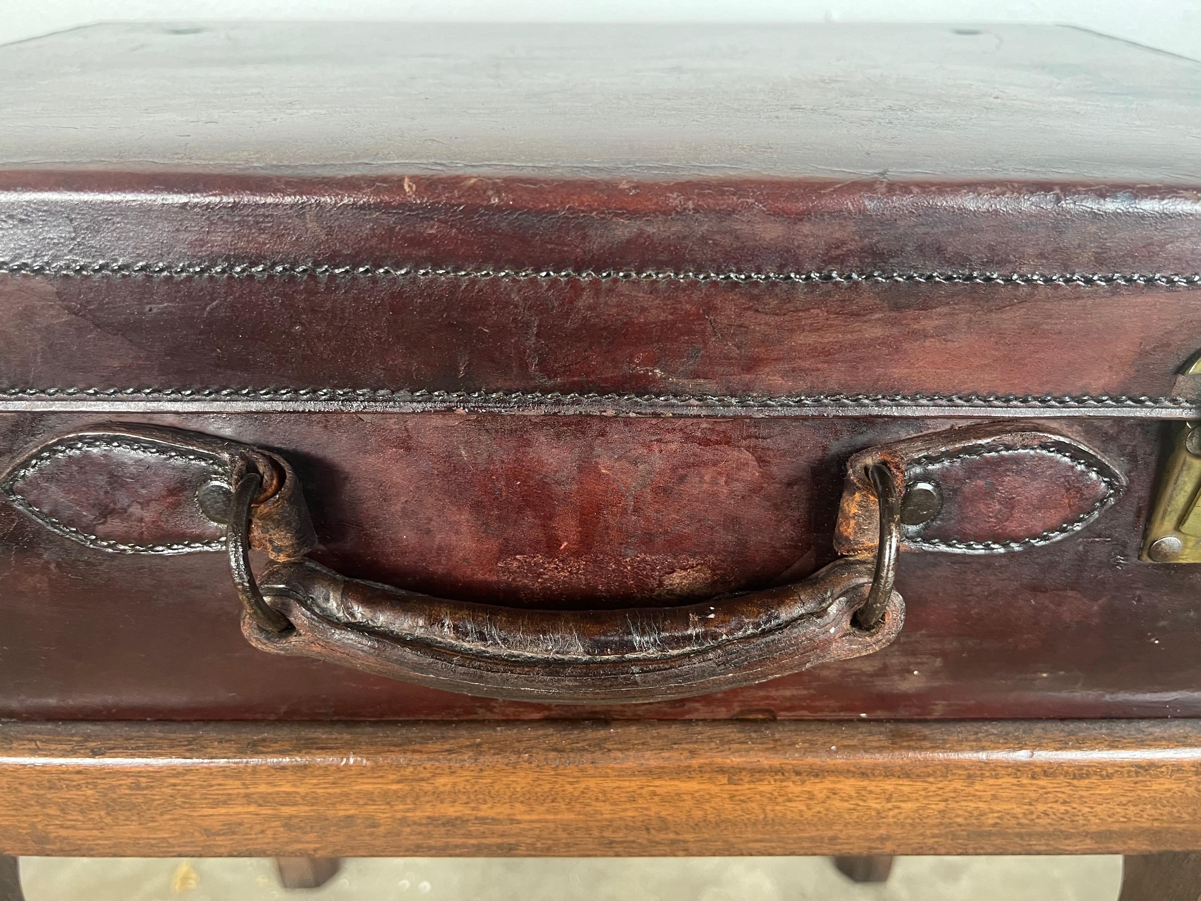 19th C. English Suitcase Side Table For Sale 3