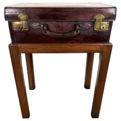 19th C. English Suitcase Side Table