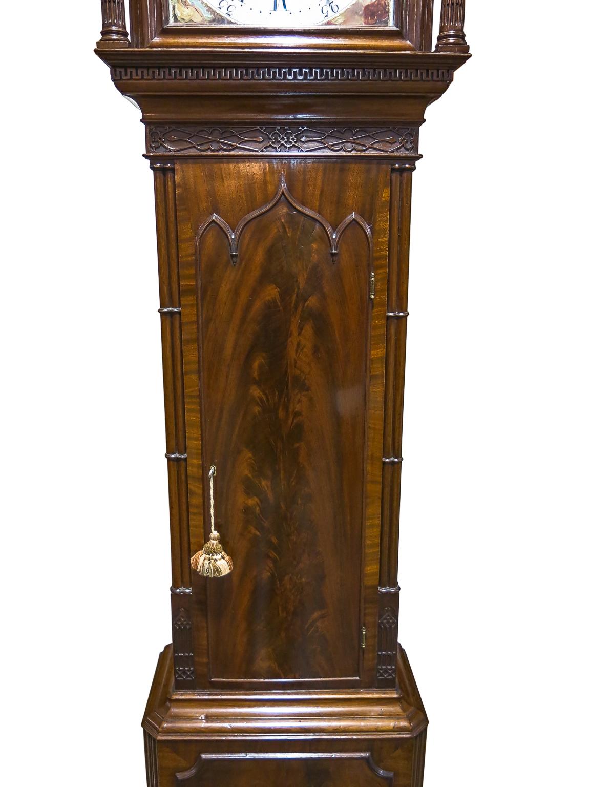 Chippendale 19th Century English Tall Case Clock