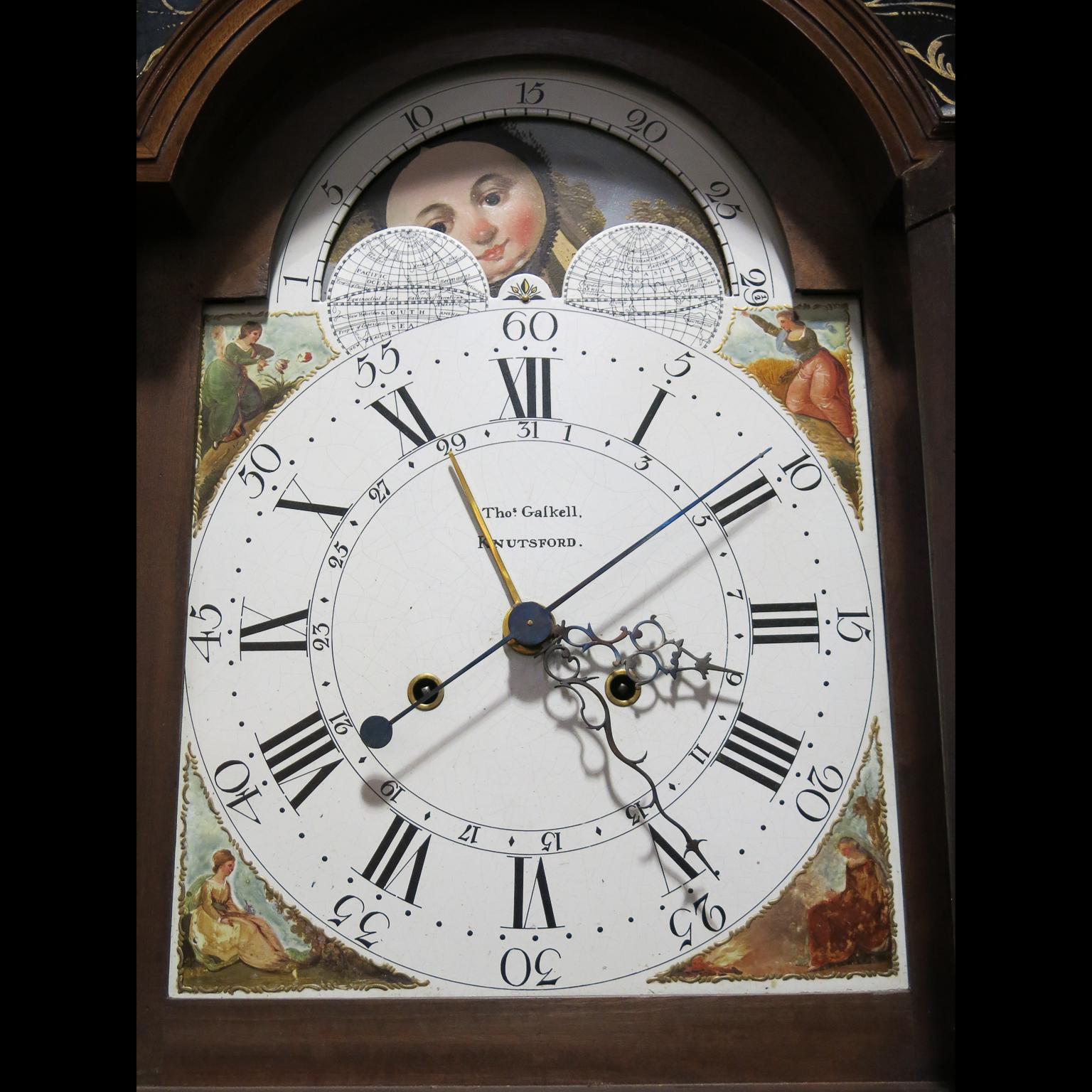 Woodwork 19th Century English Tall Case Clock