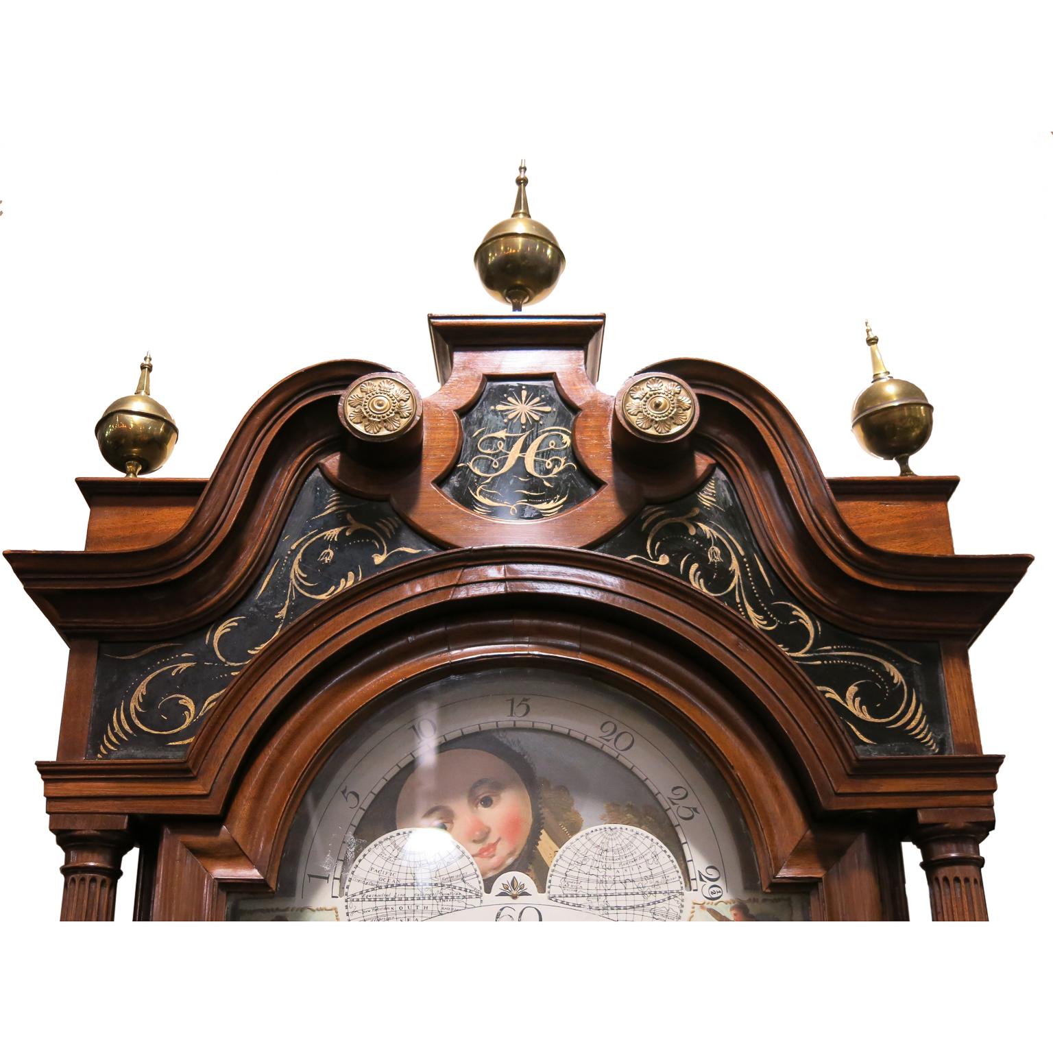 19th Century English Tall Case Clock In Good Condition In Hixson, TN