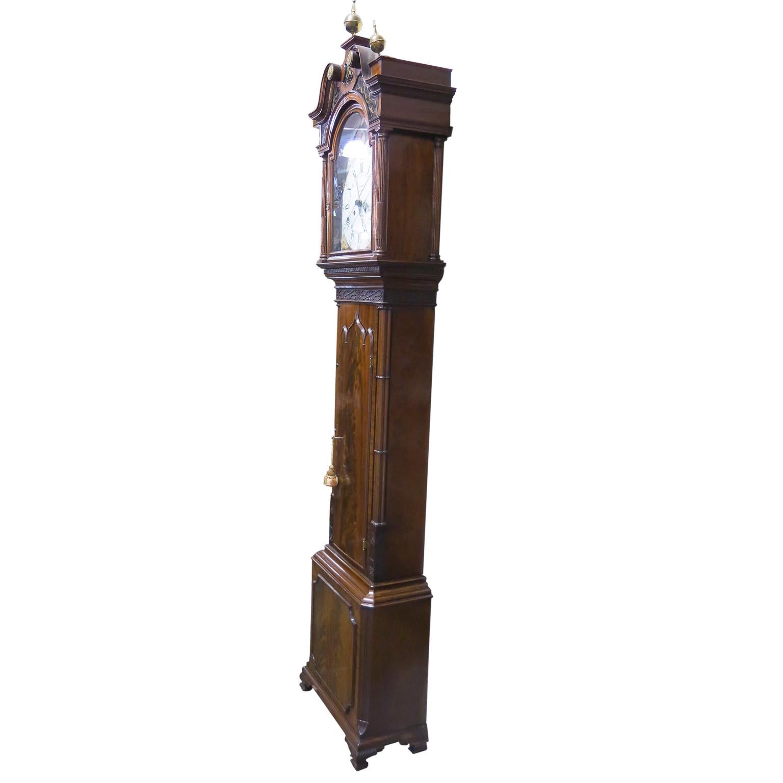 Mahogany 19th Century English Tall Case Clock