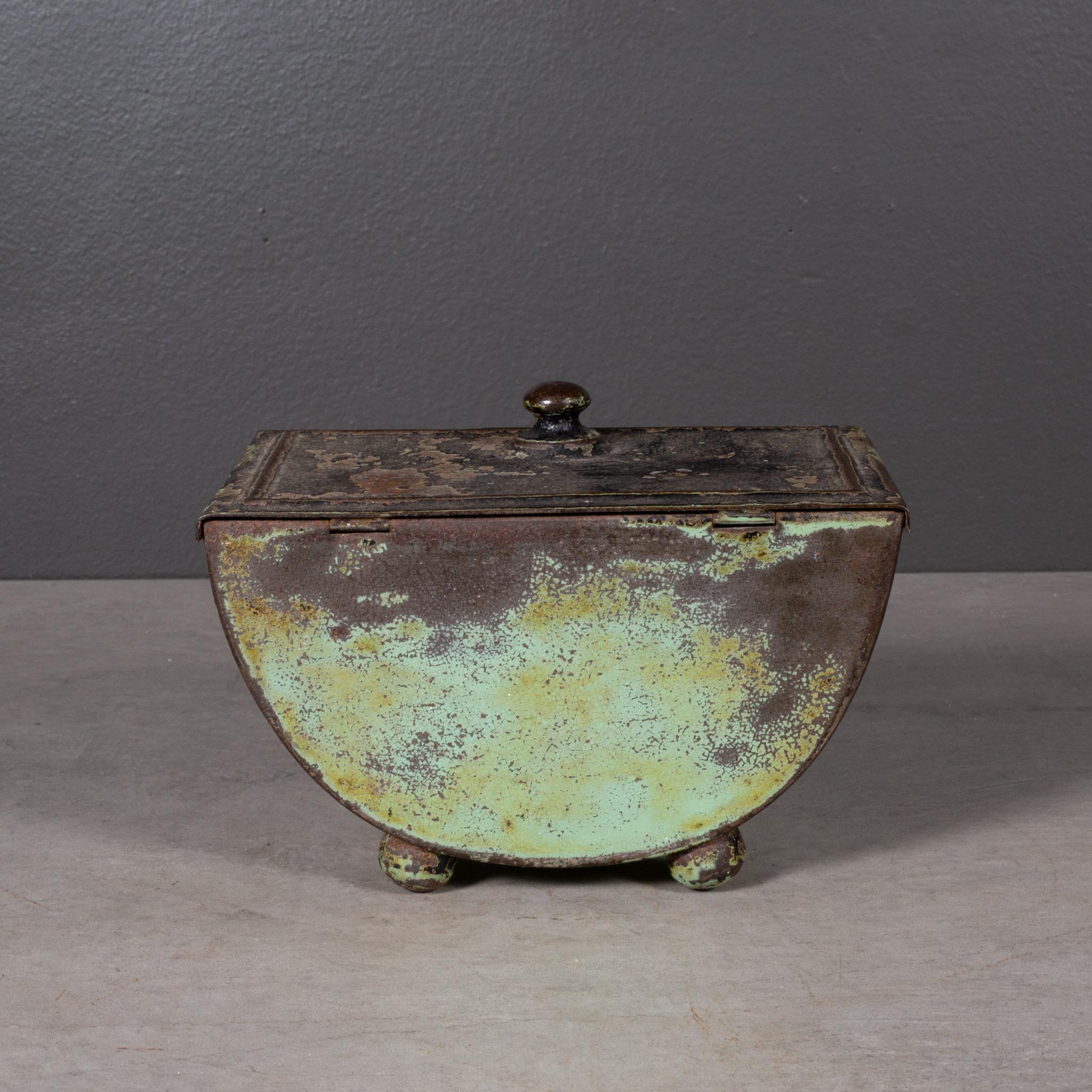 Plated 19th c. English Toleware Tea Bin c.mid-1800s (FREE SHIPPING) For Sale