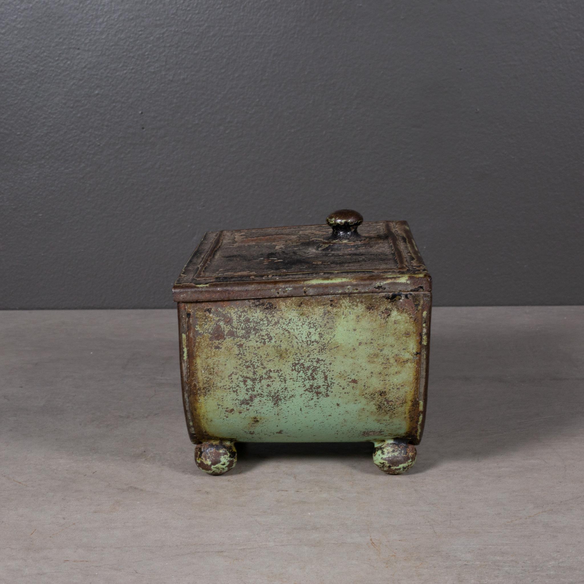 Plaqué 19e s. English Toleware Tea Bin c.mid-1800s (FREE SHIPPING) en vente