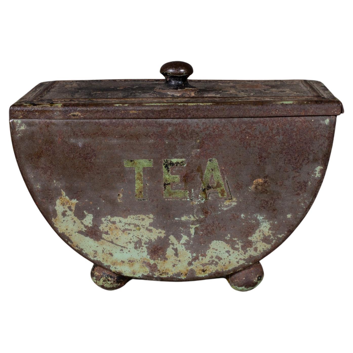 19e s. English Toleware Tea Bin c.mid-1800s (FREE SHIPPING)