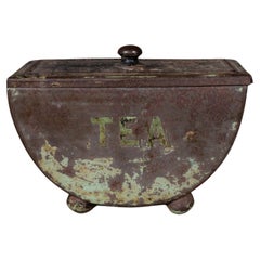 Used 19th c. English Toleware Tea Bin c.mid-1800s (FREE SHIPPING)