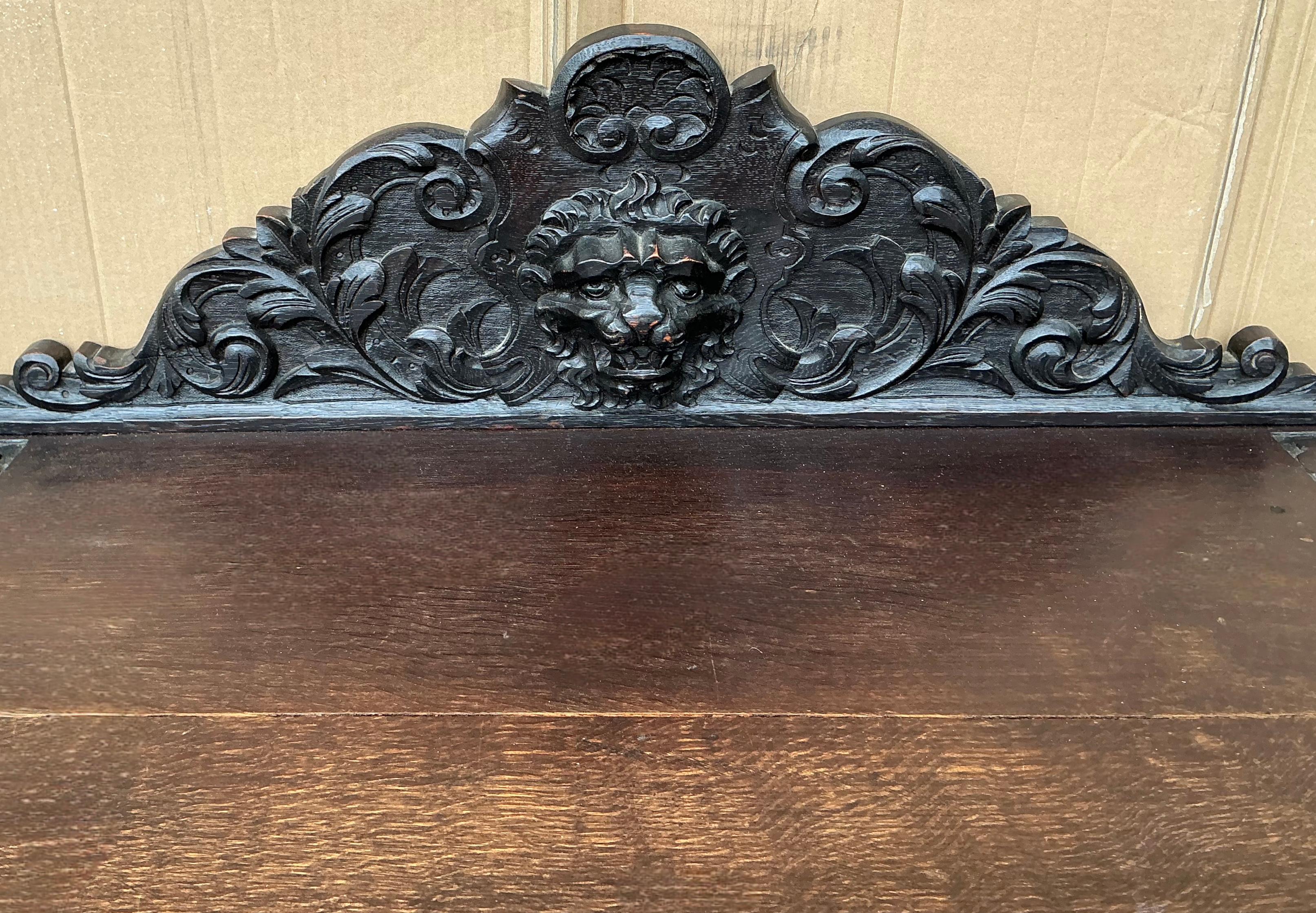 19. Jahrhundert. Englisch viktorianischen Eiche geschnitzt Eagle Form Konsolentisch / Credenza (Eichenholz) im Angebot