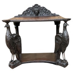 19. Jahrhundert. Englisch viktorianischen Eiche geschnitzt Eagle Form Konsolentisch / Credenza