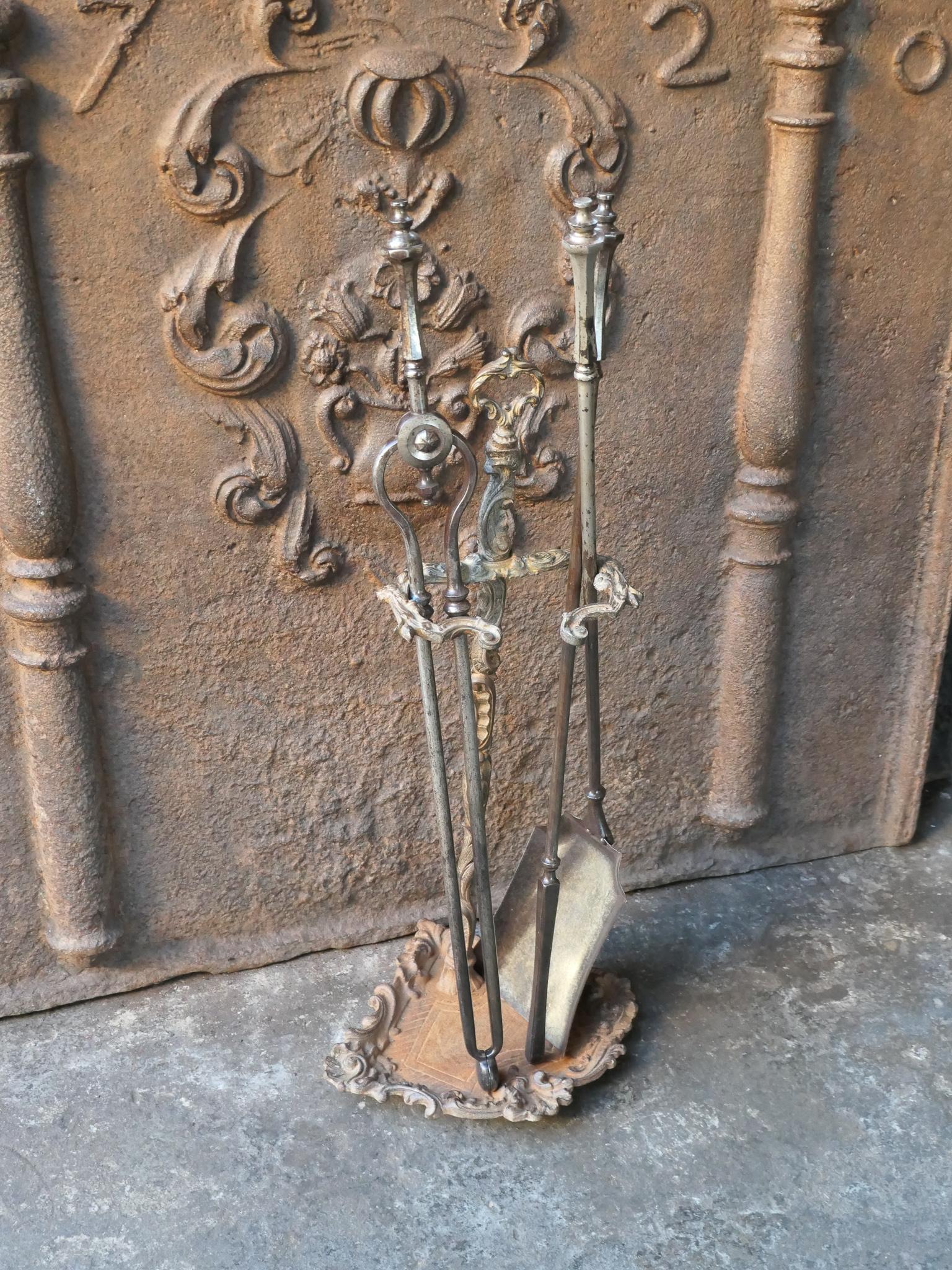 Forged 19th C. English Victorian Companion Set For Sale