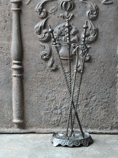 19th C. English Victorian Fireplace Companion Set