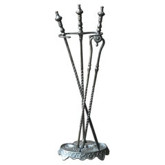 19th C. English Victorian Fireplace Companion Set