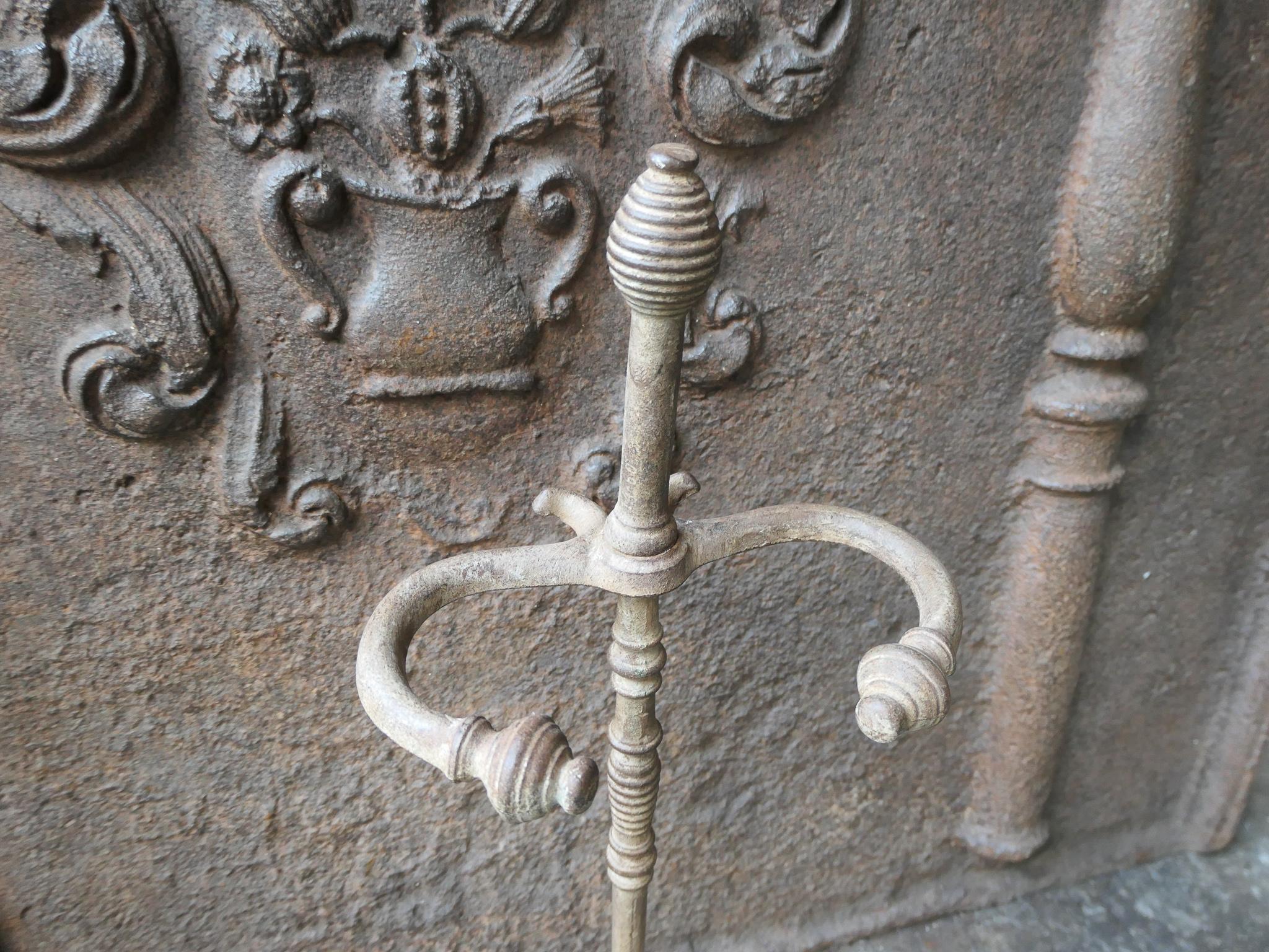 19th C. English Victorian Fireplace Tools For Sale 7