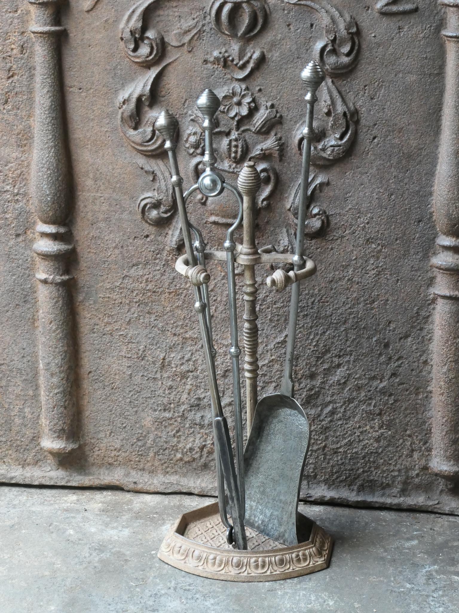 British 19th C. English Victorian Fireplace Tools For Sale