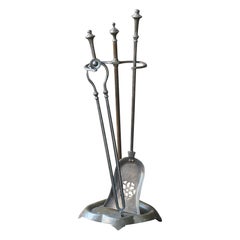 19th C. English Victorian Fireplace Tools