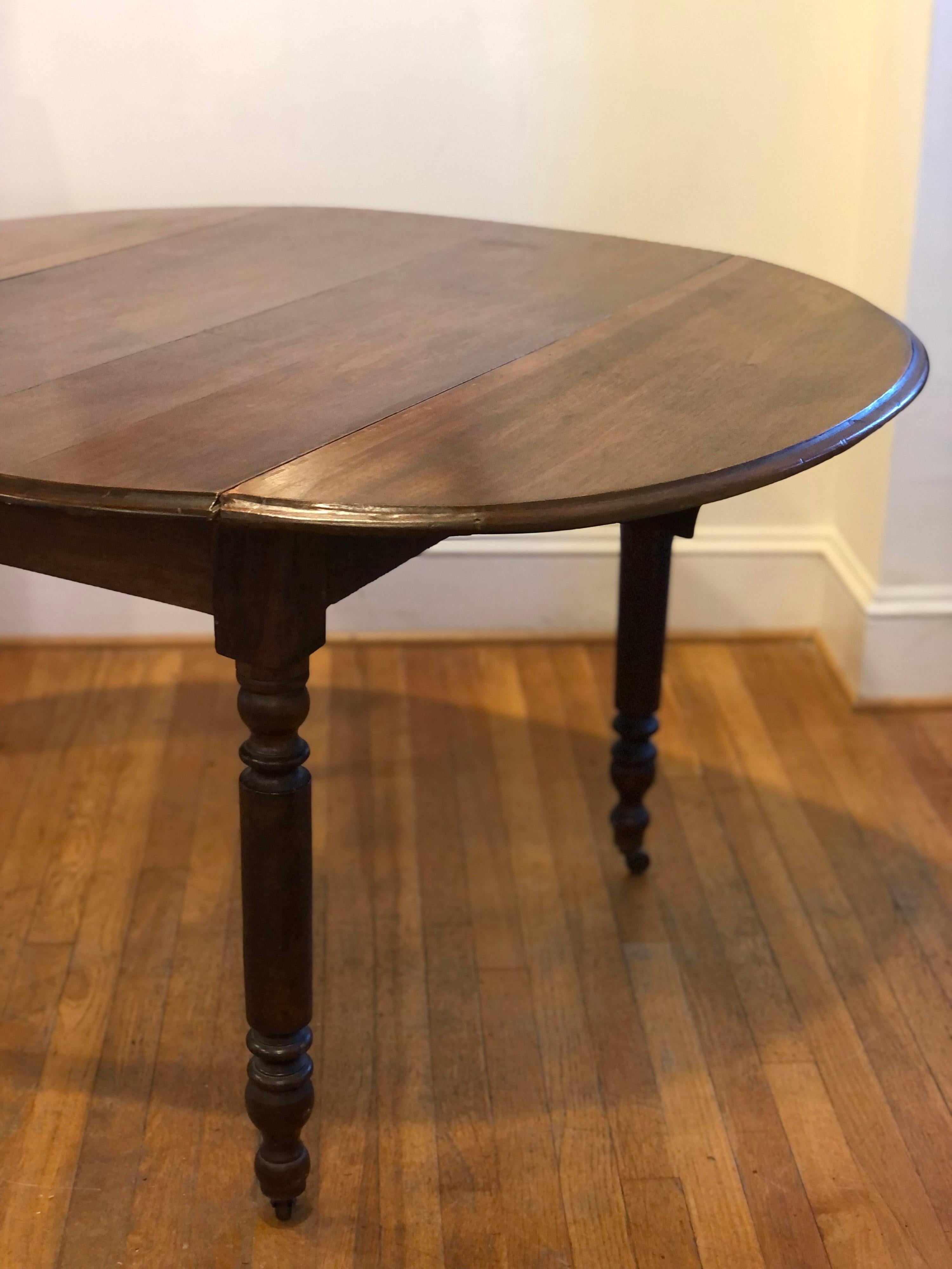 antique oval drop leaf table