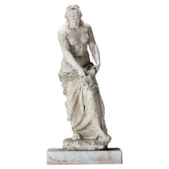 19th c. English White Marble Sculpture of a Female Figure