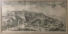 19th C Engraving of the City of Bergamo, Italy