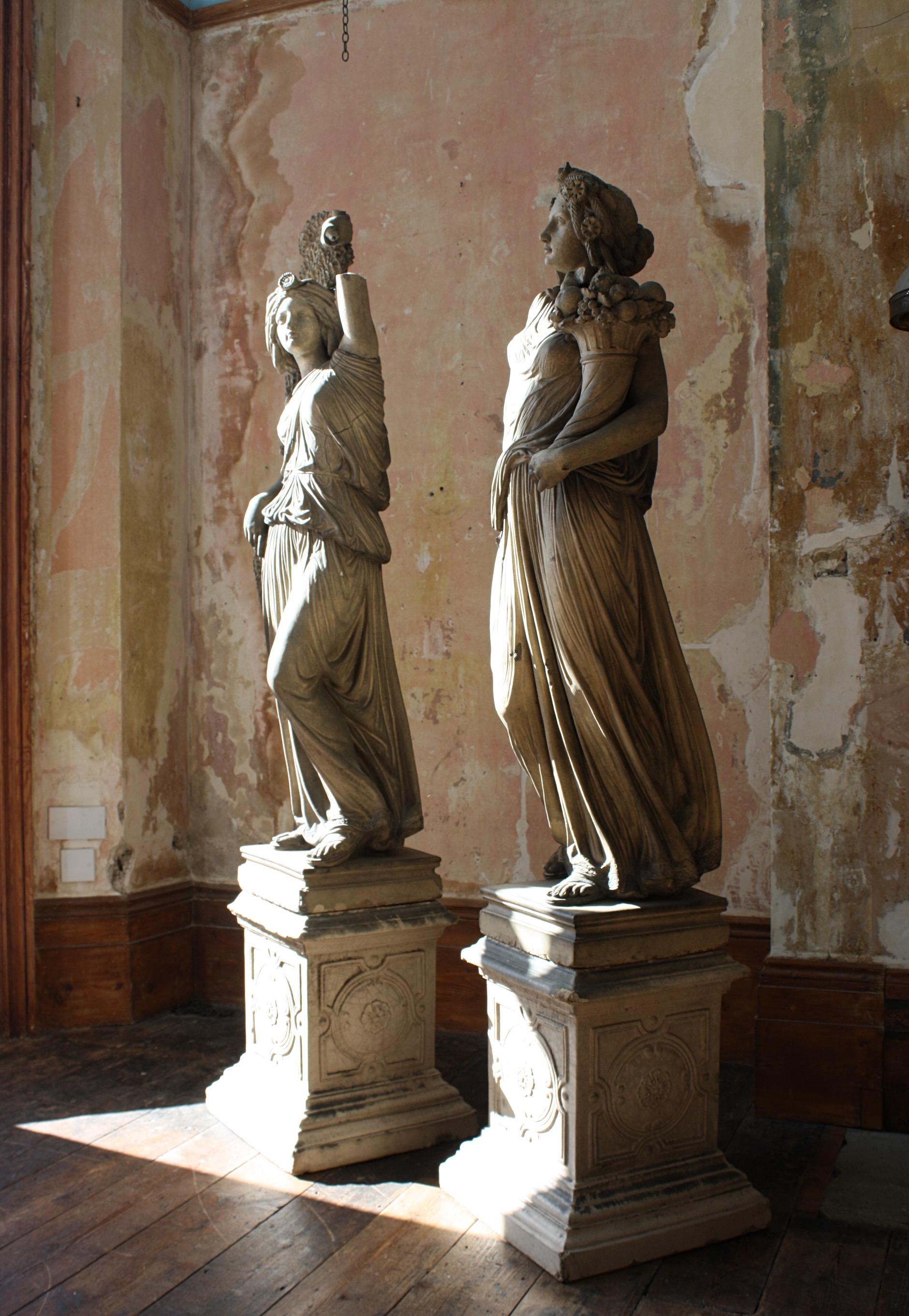 19th C Ernst March Söhne, Pair of Terracotta Classical Figures Great Exhibition 9