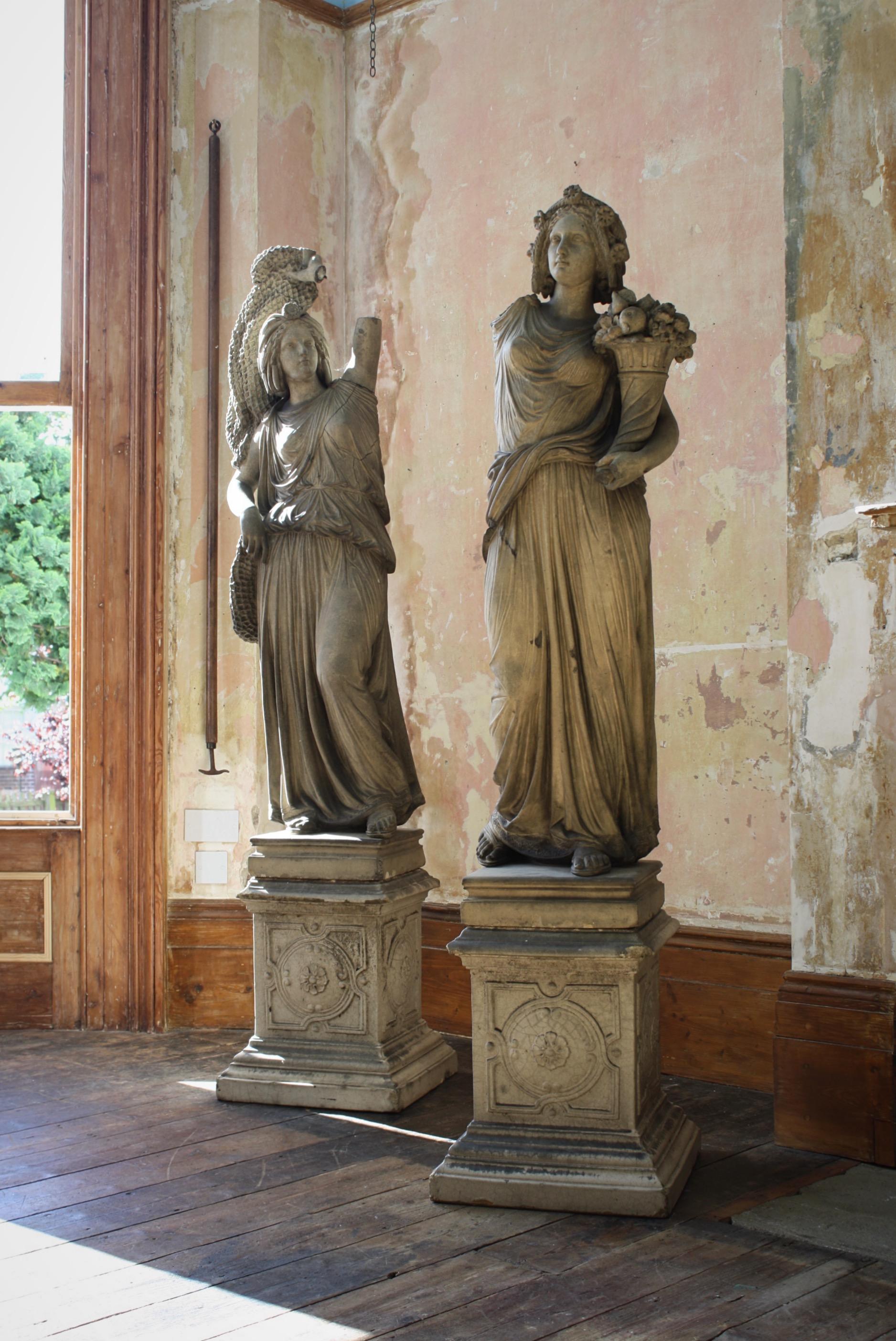 19th C Ernst March Söhne, Pair of Terracotta Classical Figures Great Exhibition 3
