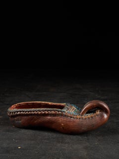 19th Century Ethnic Leather Decorated Woman's Shoe