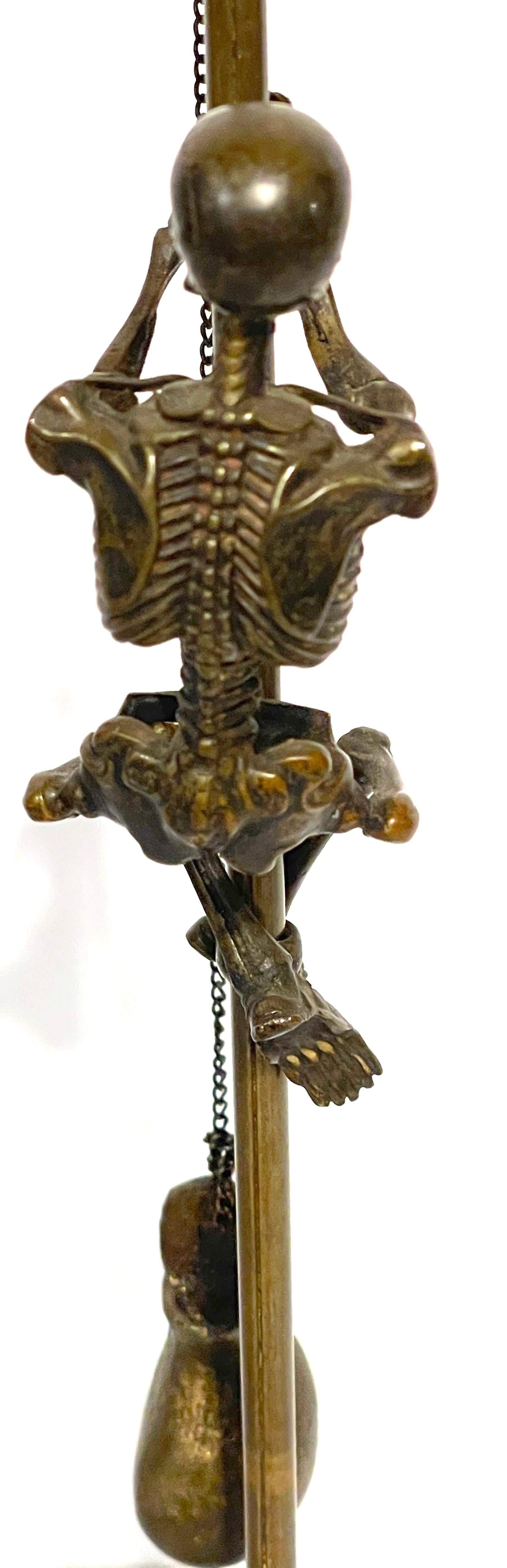 19th C European Bronze 'Memento Mori' /Analogical Mechanical Skeleton Sculpture  5