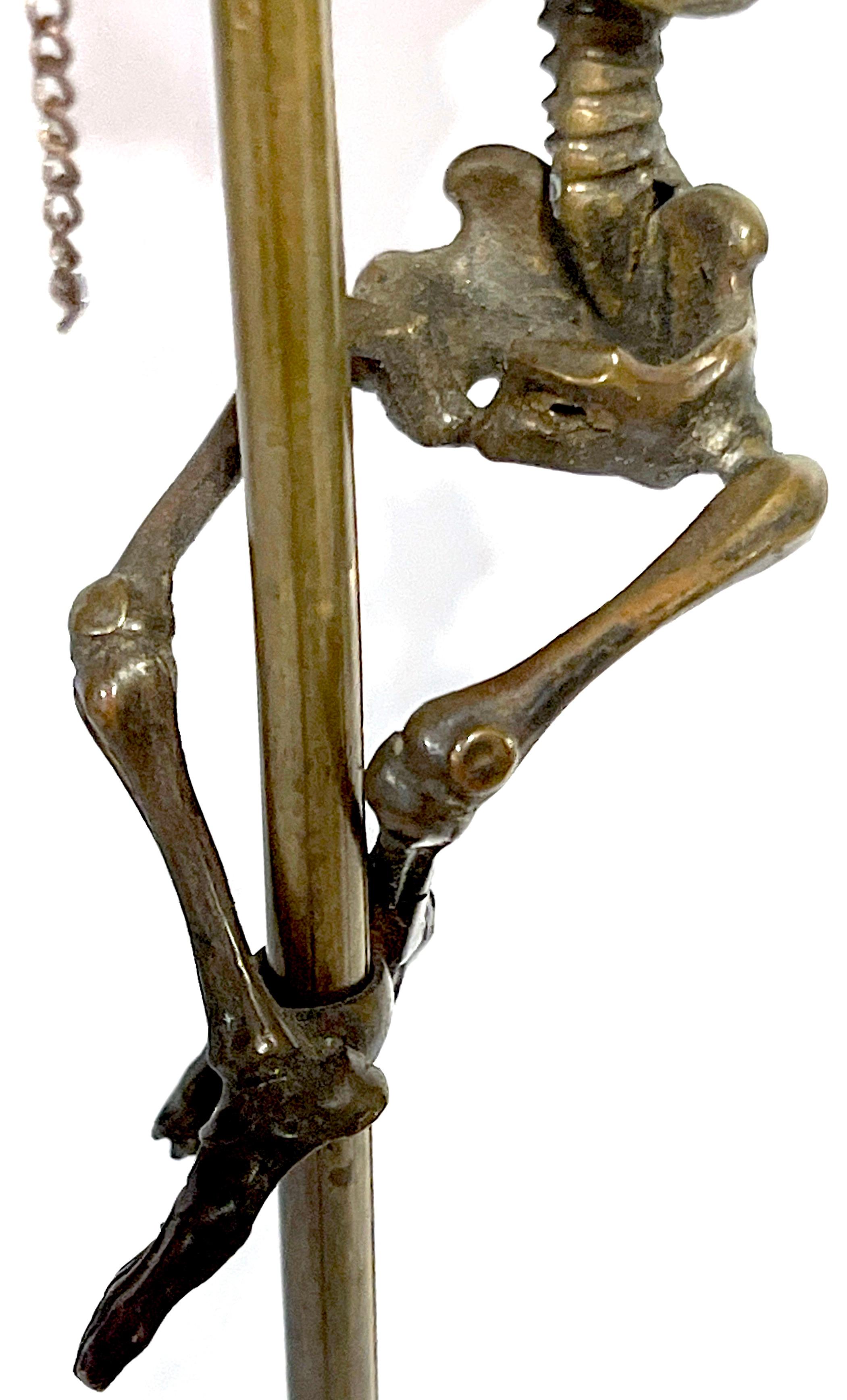 19th C European Bronze 'Memento Mori' /Analogical Mechanical Skeleton Sculpture  10