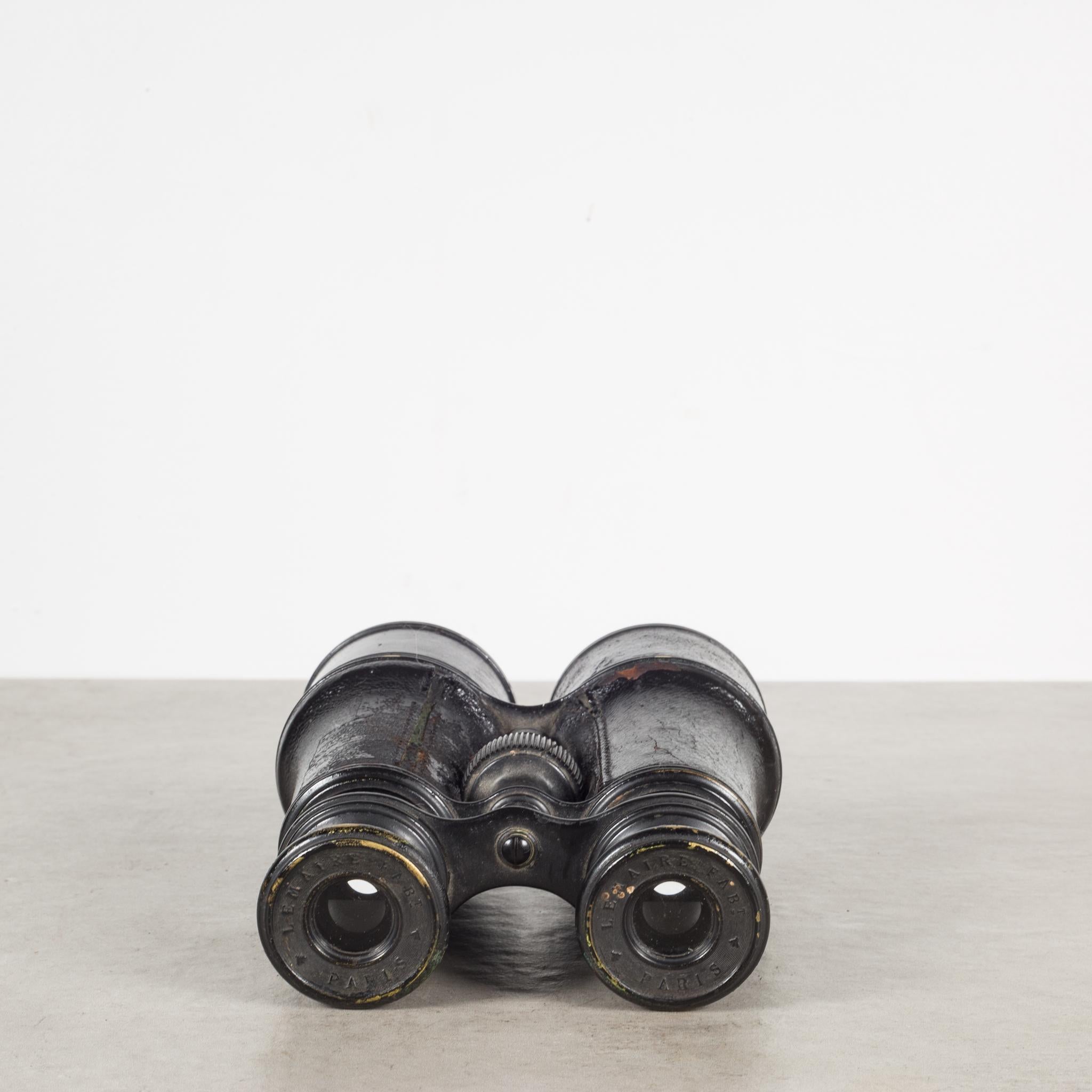 19th c. Expandable Leather Wrapped Binoculars c.1880 In Good Condition For Sale In San Francisco, CA