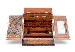 19th Century Figured Wood Stationery Box