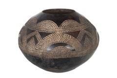 19th C Finely Incised Zulu Beer Pot