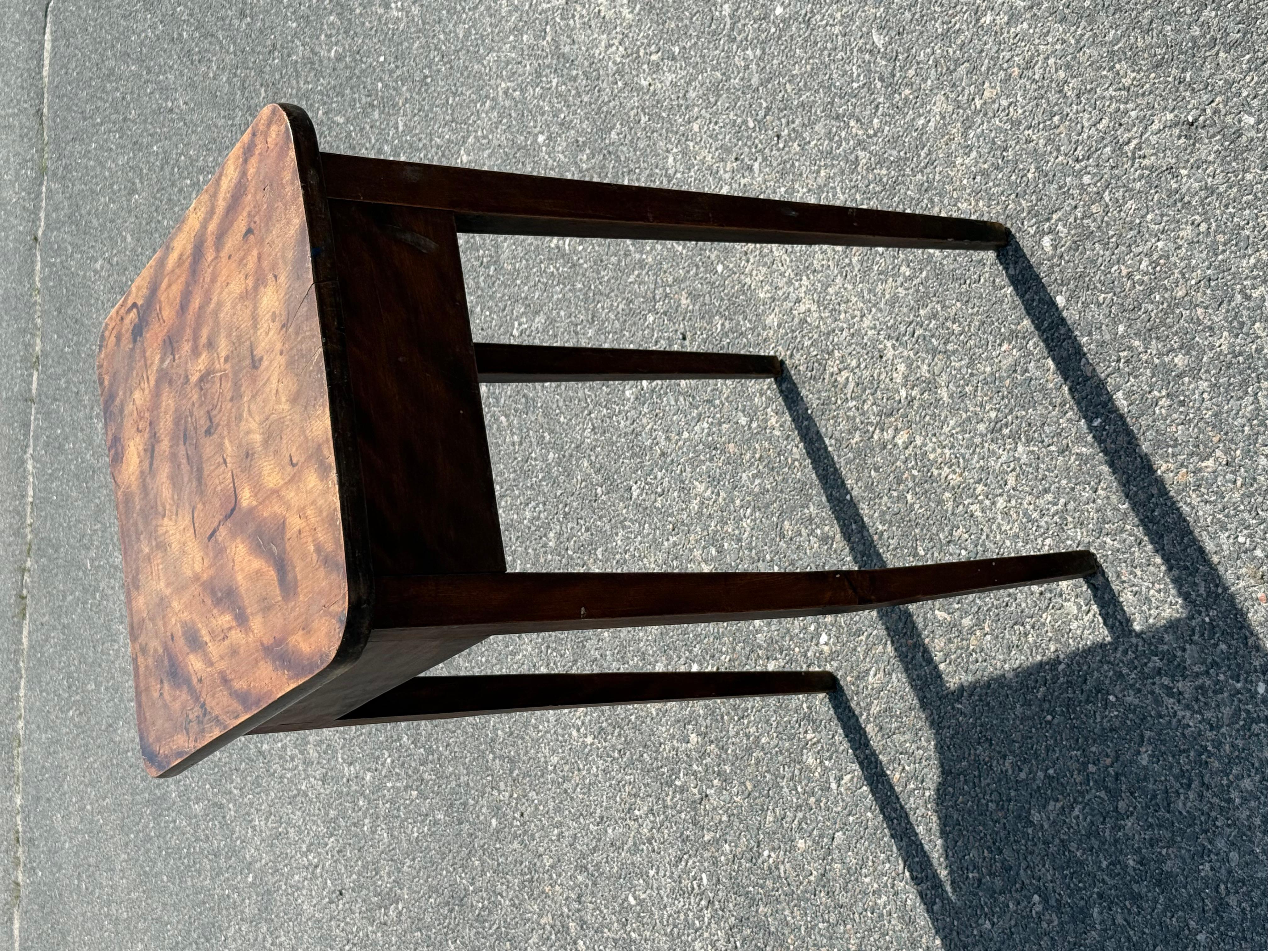 Hand-Crafted 19th C. Flame Birch One Drawer Stand For Sale