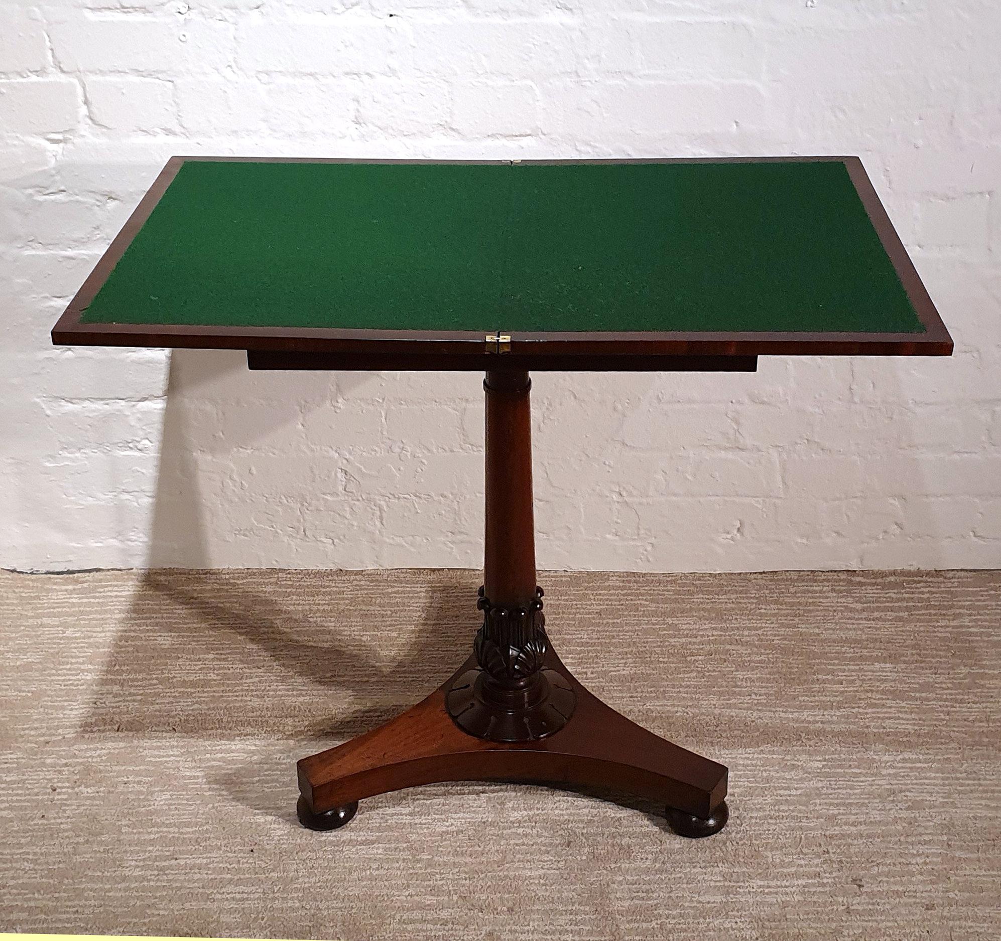 19th Century Flame Mahogany Folding Games Table In Good Condition In London, GB
